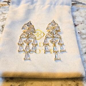 Kendra Scott Blair Gold Statement Earrings